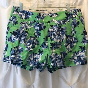 Floral J. Crew Chino Shorts